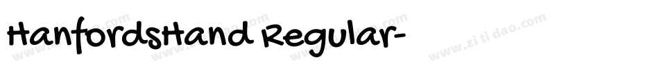 HanfordsHand Regular字体转换
